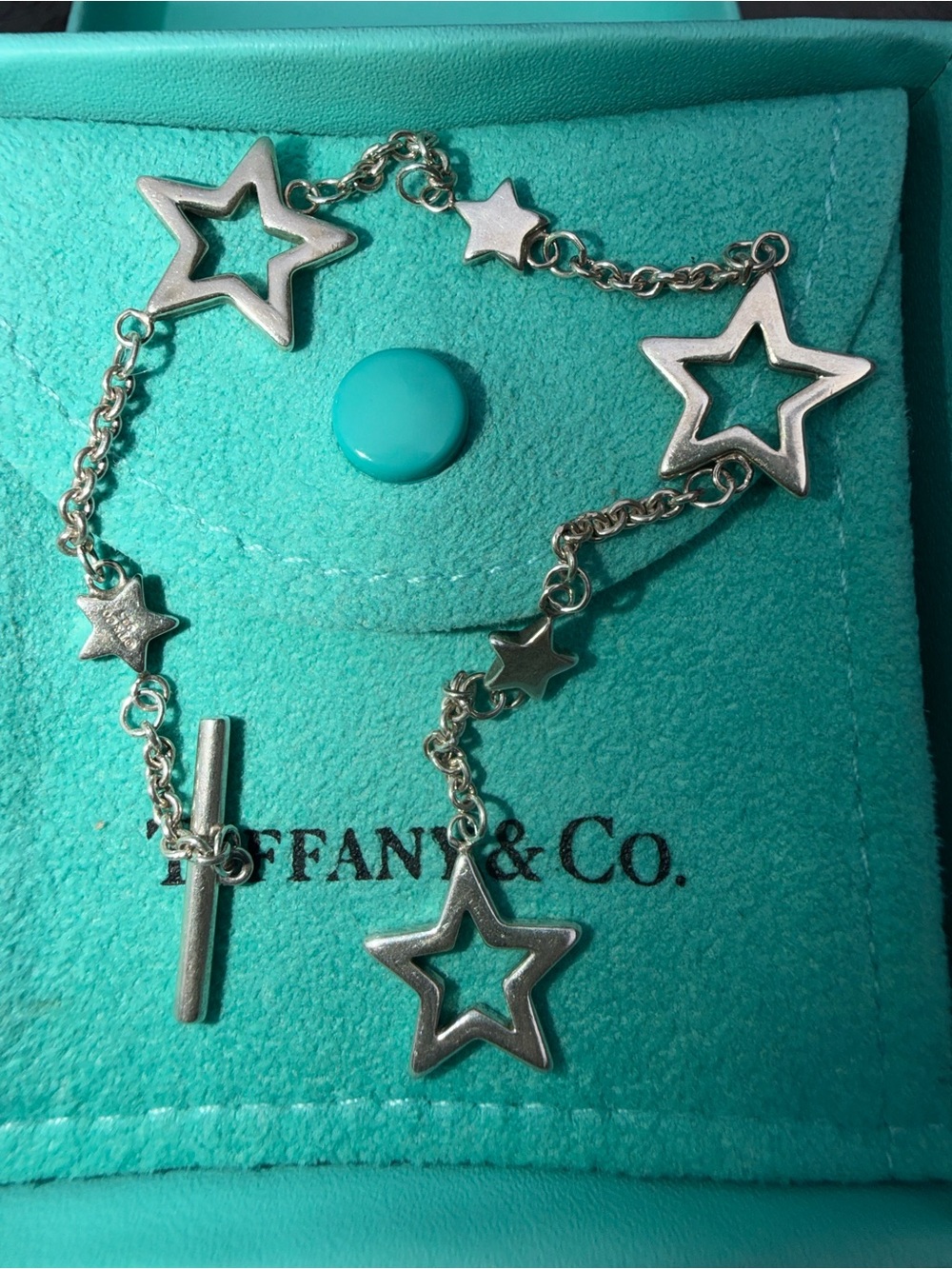 Tiffany & Co. Silver Star Motif Toggle Bracelet - Picture 2 of 7